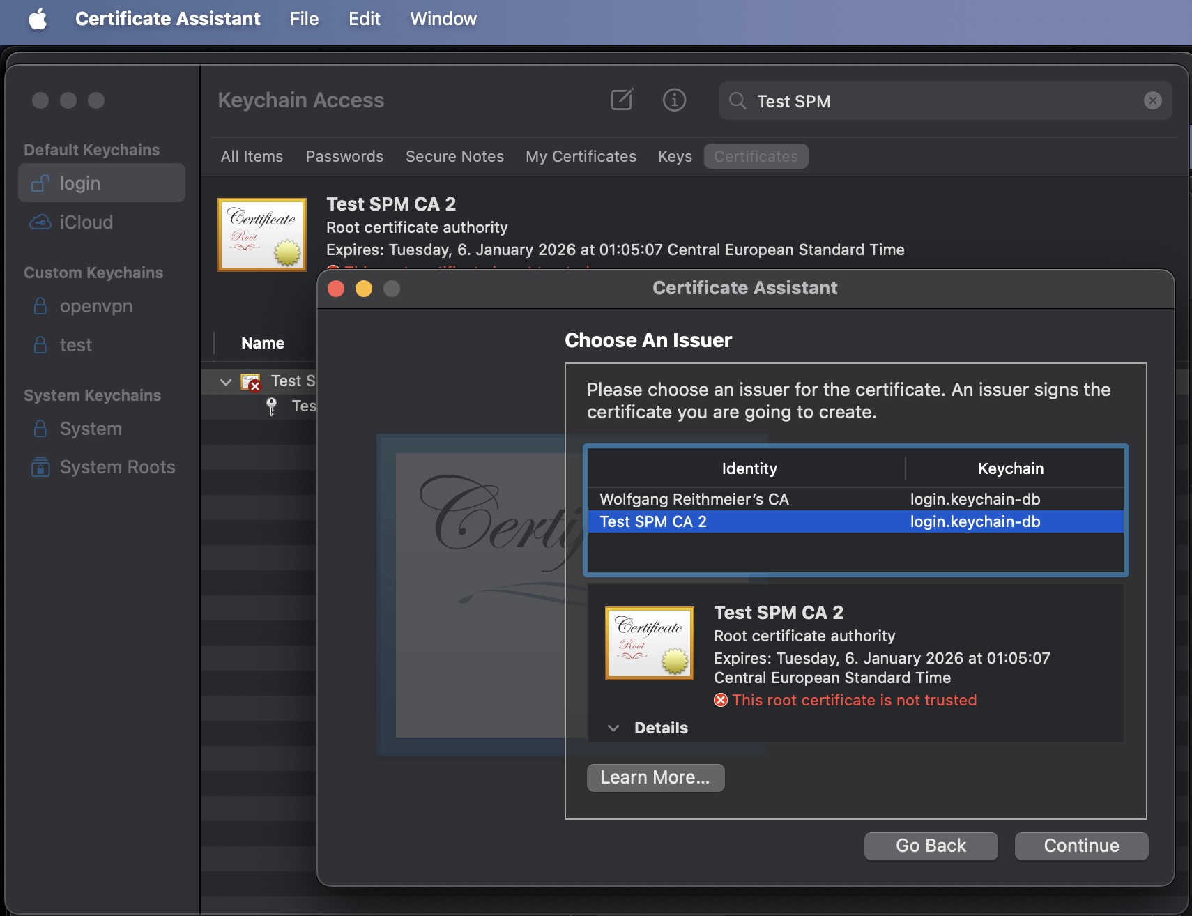 Create Cert 2