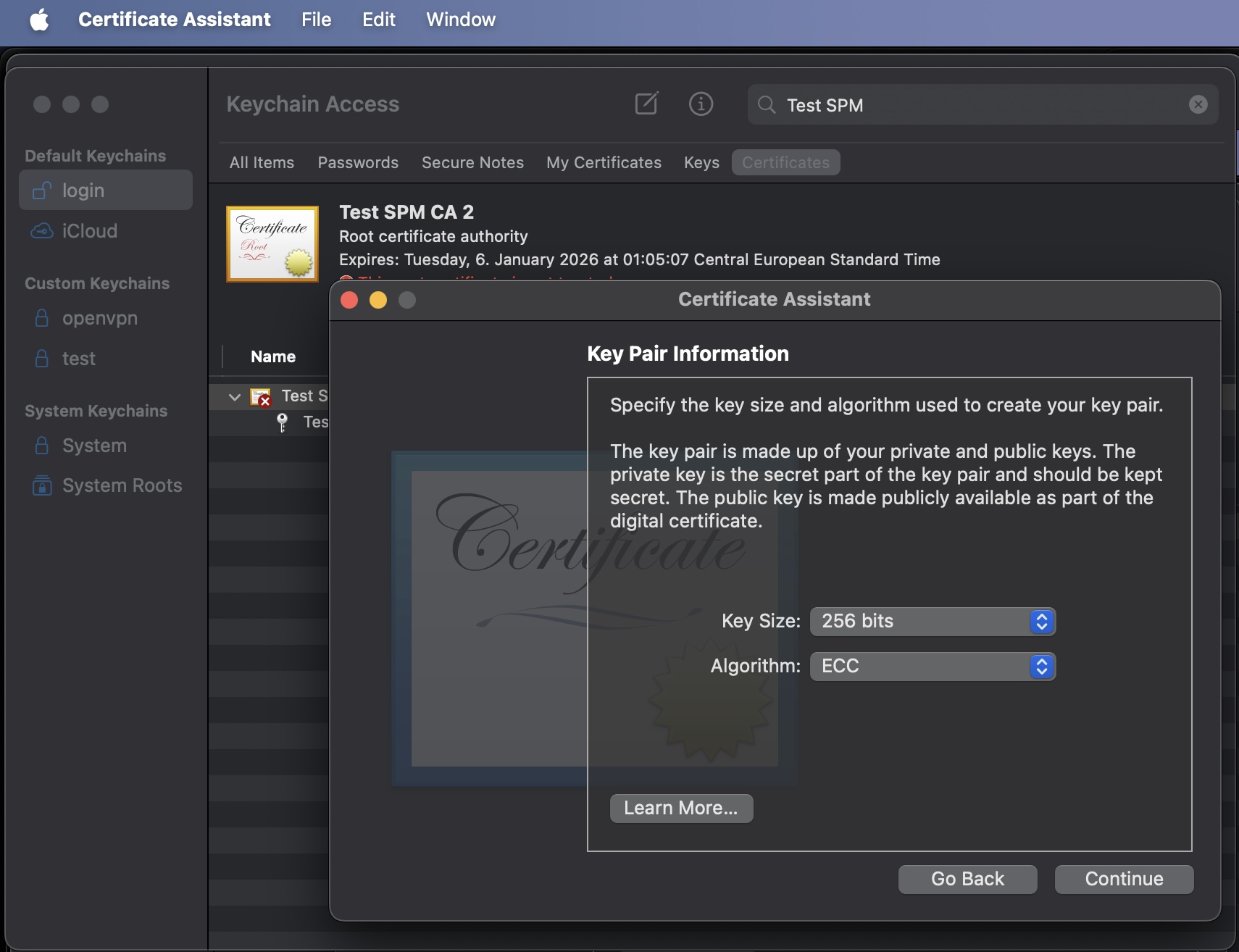 Create Cert 3